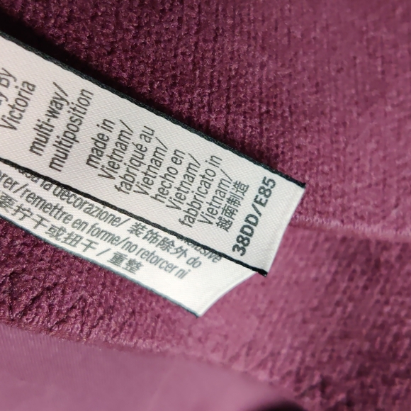 NEW Body by Victoria 38DD Strapless Removable Strap Underwire Bra, Kir/Burgundy - Picture 6 of 7